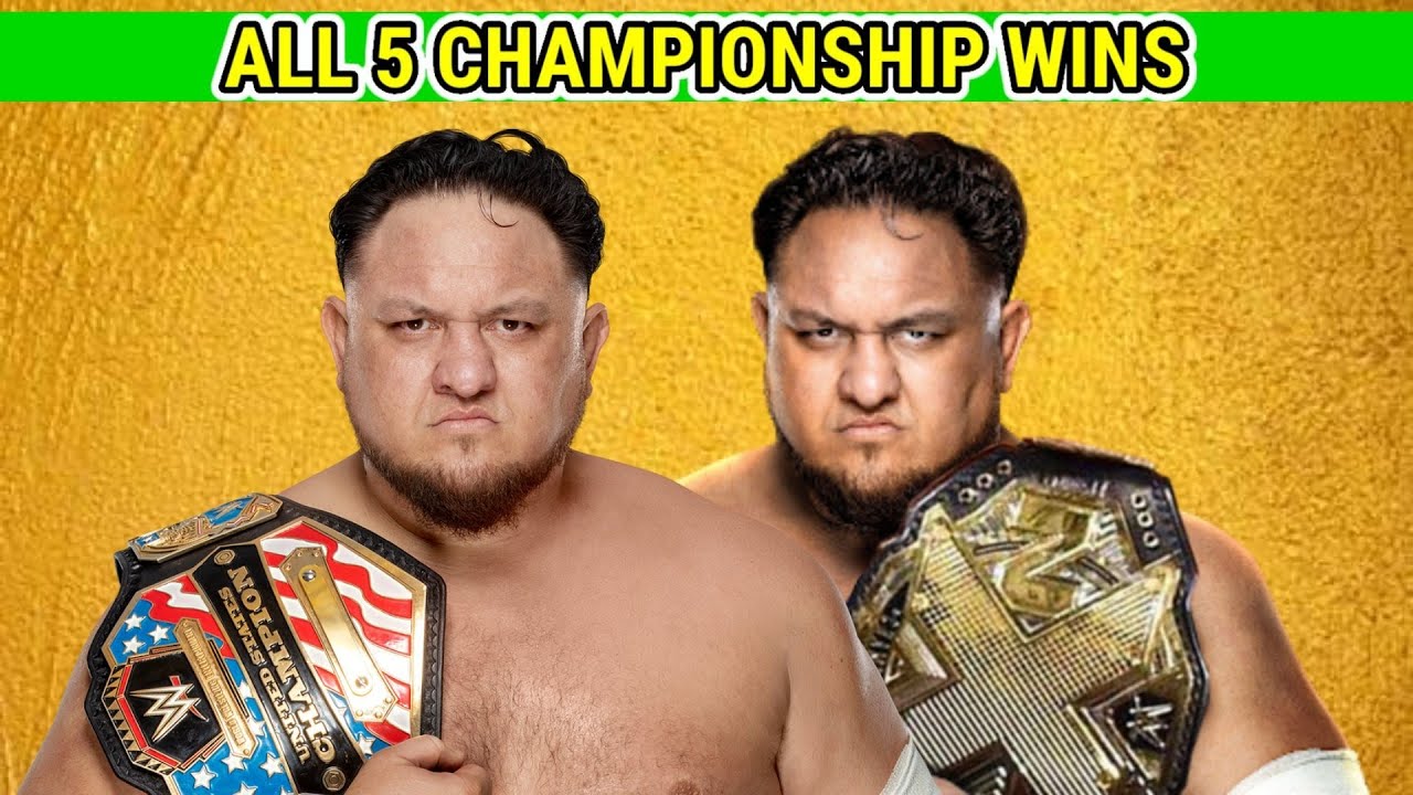 SAMOA JOE ALL CHAMPIONSHIP WINS - YouTube