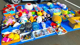 フリーマーケットでおもちゃ探し！ぬいぐるみやフィギュアが大量だ！【フリマ】fleamarket toys hunt thrifting|mainan jepang