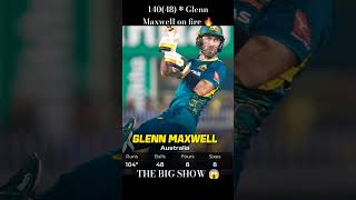 Glenn Maxwell on fire 🔥#cricket #shorts #glennmaxwell