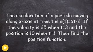 How to find the position function given the acceleration function
