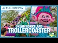 NEW DreamWorks Land Trolls Trollercoaster Full 4K POV 2024 | Universal Studios Florida