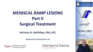 MENISCAL RAMP LESIONS   SURGICAL TREATMENT