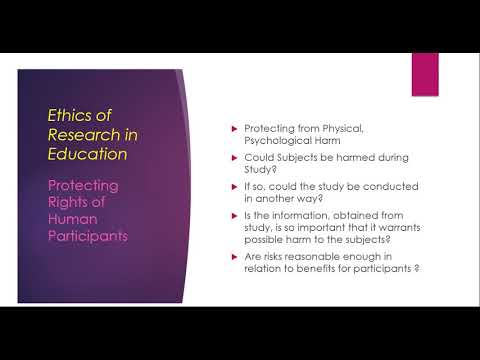 Ethics In Educational Research - YouTube