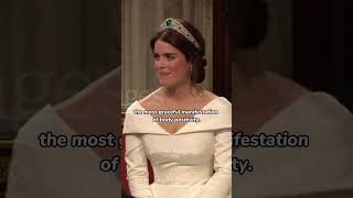 The secret meanings of Princess Eugenie's wedding dress #royal #royalfamily #princess #wedding ing