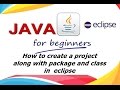 how to create new project,package and class  in eclipse