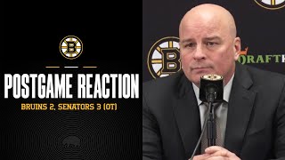 Postgame Reaction: Bruins Fall in OT to Senators