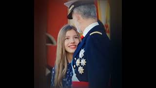 King Felipe with her daughter infanta sofia #kingfelipe #infantasofia #spain #shorts