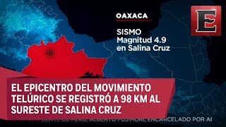 LO ÚLTIMO: Sismo de intensidad 4.9 en Salina Cruz, Oaxaca