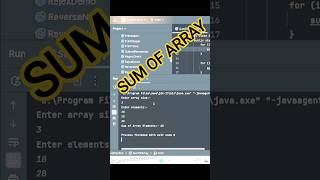 💡 Sum of Array Elements in Java | Simple & Easy Tutorial!#coding #learnwithrehan #javaprogramming