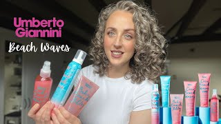 Trying Umberto Giannini Beach Waves products on wavy curly hair