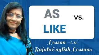 #AS vs LIKE  Learn English Grammar|Spoken English in Malayalam|Lesson- 618  Rajula English Lessons