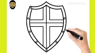 How To Draw A shield - Easy Drawing