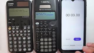 CASIO fx-991CW vs Texas TI-36X Pro Prueba de Velocidad
