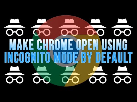 Make Google Chrome open using incognito mode by default