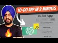 Build To-do App in 2 Minutes Using ChatGPT In HTML, CSS and Javascript