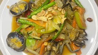 How to papaya salad recipe cooking and eatingb ល្ហុងបុកក្តាមស្រែមានរស់ជាតិឆ្ងាញ់