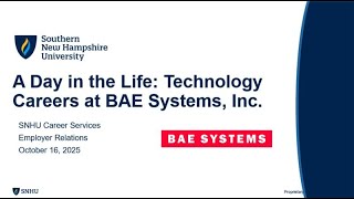 A Day in the Life Technology Careers at BAE Systems, Inc