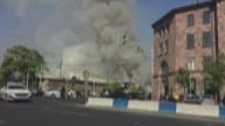 Aftermath of fireworks blast at Yerevan market