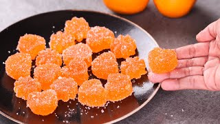 ORANGE GUMMY CANDY RECIPE | ORANGE JELLY CANDY | ORANGE CANDY RECIPE | N'Oven