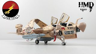 Grumman EA-6B Prowler USN VAQ-133 Wizards, Afghanistan, 2007 1:72 Scale Diecast Model, JC Wings