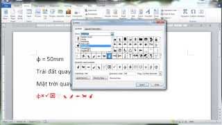 Word 2010 - Chèn các ký hiệu đặc biệt (symbol)