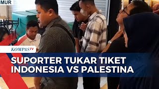 Suporter Skuad Garuda Antusias Tukarkan Tiket Laga FIFA Matchday Indonesia Vs Palestina