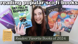 reading popular sci-fi books from the goodreads choice awards 2024 🪐🌠🌎 || reading vlog