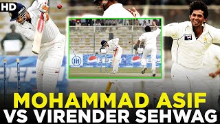 Mohammad Asif Rocked | Virender Sehwag Shocked | Epic Battle | Pakistan vs India | Test | PCB | MA2A