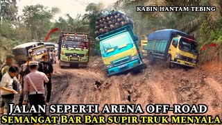 Luar biasa....!! Semangat Bar Bar Supir Truk makin menyala meskipun perjuangan sangat berat