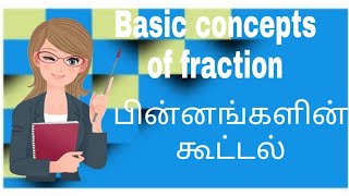 பின்னங்கள் Fraction பின்னங்களின் வகைகள்(Types of fraction)பின்னங்களின் கூட்டல்(Addition of fraction)