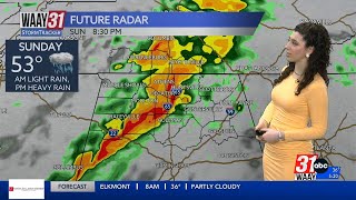 Tracking heavy rain coming to the Valley on Sunday