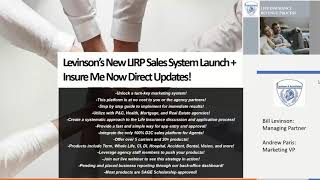 Levinson’s new LIRP Sales Strategy + Insure Me Now Direct Updates and Integration!
