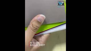 แผ่นอะครีลิค - Hi Gloss Acrylic Sheet สำหรับติดลงไม้ HMR