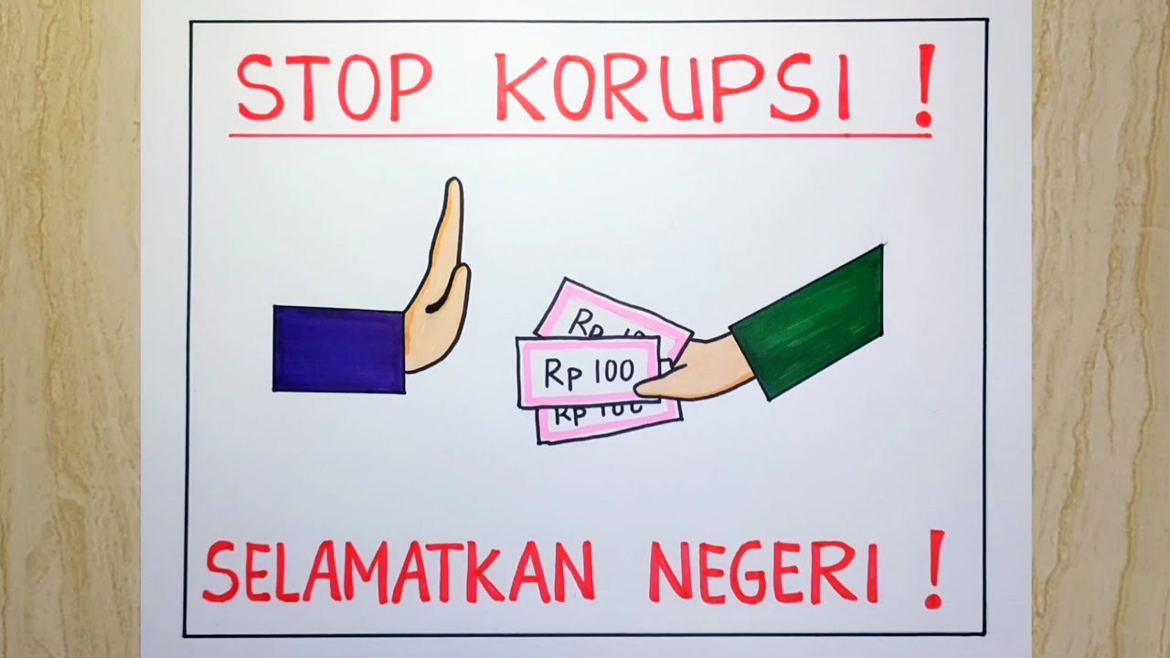 Cara Membuat Poster Anti Korupsi Yang Mudah - YouTube