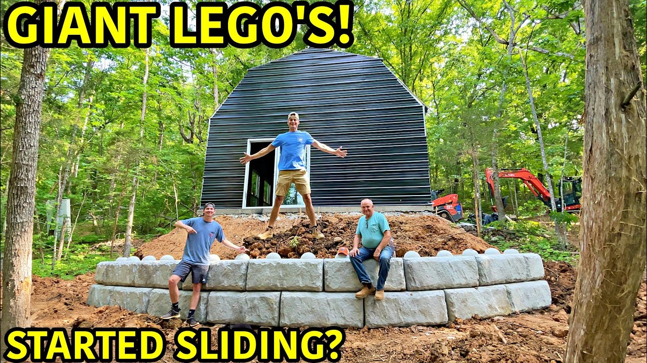 Preventing A Landslide!!! Goonzquad Barn Is Finally Safe With A HUGE Commercial Retaining Wall!