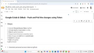 How to push/pull files from Google Colab to GitHub using Personal Access Token