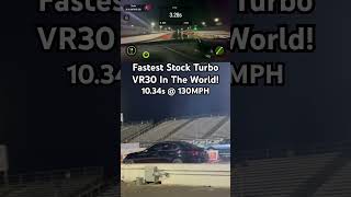 VR30 Stock Turbo World Record! 10.34 @ 130MPH #vr30 #infiniti #q50 #q60 #racebox