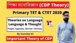 Theories on Language | Piaget, Vygotsky, Skinner, Chimsky | Primary TET & CTET Exam 2020