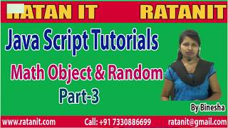 JavaScript Tutorial | Math Object And Randow| Part-3 | By Binesha
