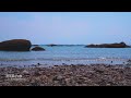 extremely calm ocean asmr from a serene beach. korea landscape. deep sleeping relaxing focus.