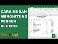 CARA MENGHITUNG RUMUS PERSEN DI EXCEL SECARA OTOMATIS, Tutorial Persentase di Excel