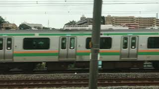 E231系湘南新宿ライン 特別快速高崎行き 側面展望 戸塚〜横浜間(東戸塚、保土ヶ谷通過)