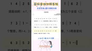 四度音程练习曲+谱中乐理知识，适合零基础朋友，@华语歌曲频道-d2j