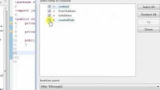 Generate constructor from fields in Eclipse