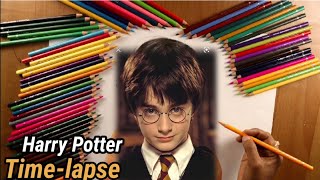 Drawing Harry Potter | Xtreme sketch time-lapse with colour pencils #drawholic