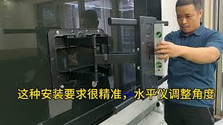 巖板背景牆85寸電視伸縮掛架嵌入式安裝，懸空背景牆電視機安裝。#裝修 #電視