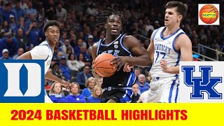 #6 Duke vs #19 Kentucky Basketball Game Highlights | 2024 NCAA Men's Basketball