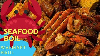 SEAFOOD BOIL 🦀 WALMART HAUL 🦀 Taste so GOOD😋