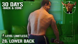 Lower Back Workout At Home | 30 Days of Dumbbell Back Workouts At Home + Core Strength - Day 28