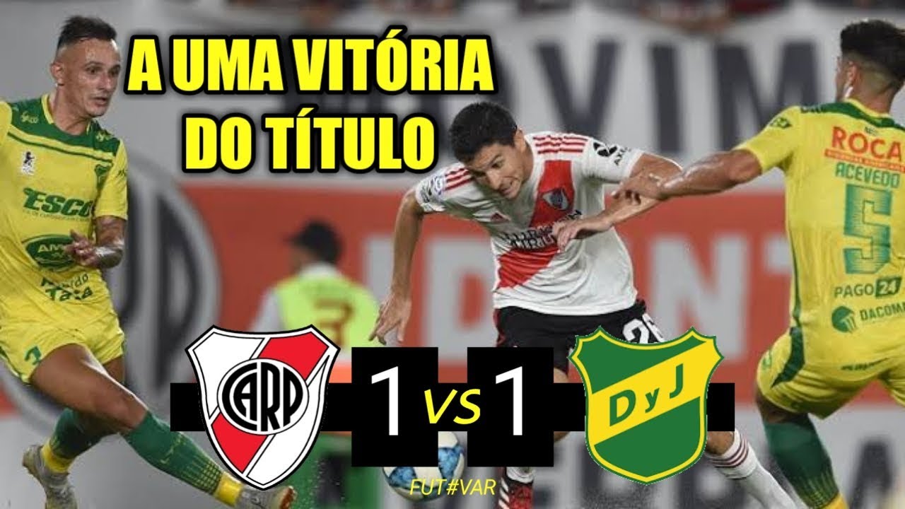 RIVER PLATE 1 X 1 DEFENSA Y JUSTICIA | A UMA VITÓRIA DO TÍTULO | GOLS E ...